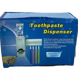 Wall Mounted Toothpaste Squeezer Dispenser NIB Restroom Bathroom Organizer White